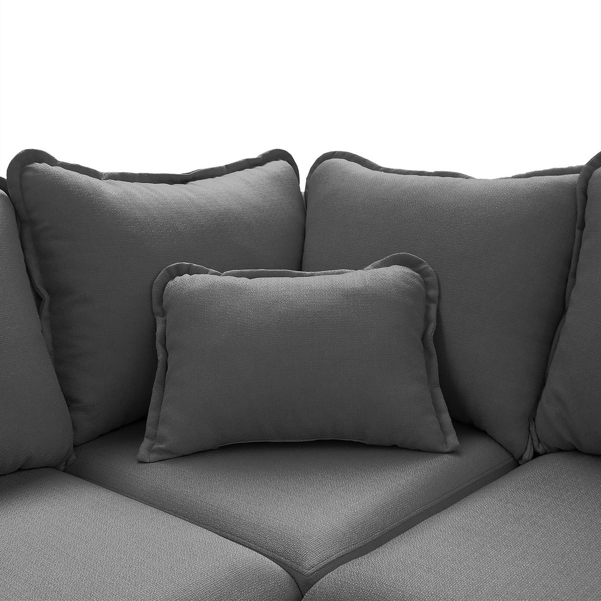 Wohnlandschaft Beata Grau U: 170x296x167 cm - Wengefarben/Grau, Design, Textil (170/296/167cm) - Livetastic