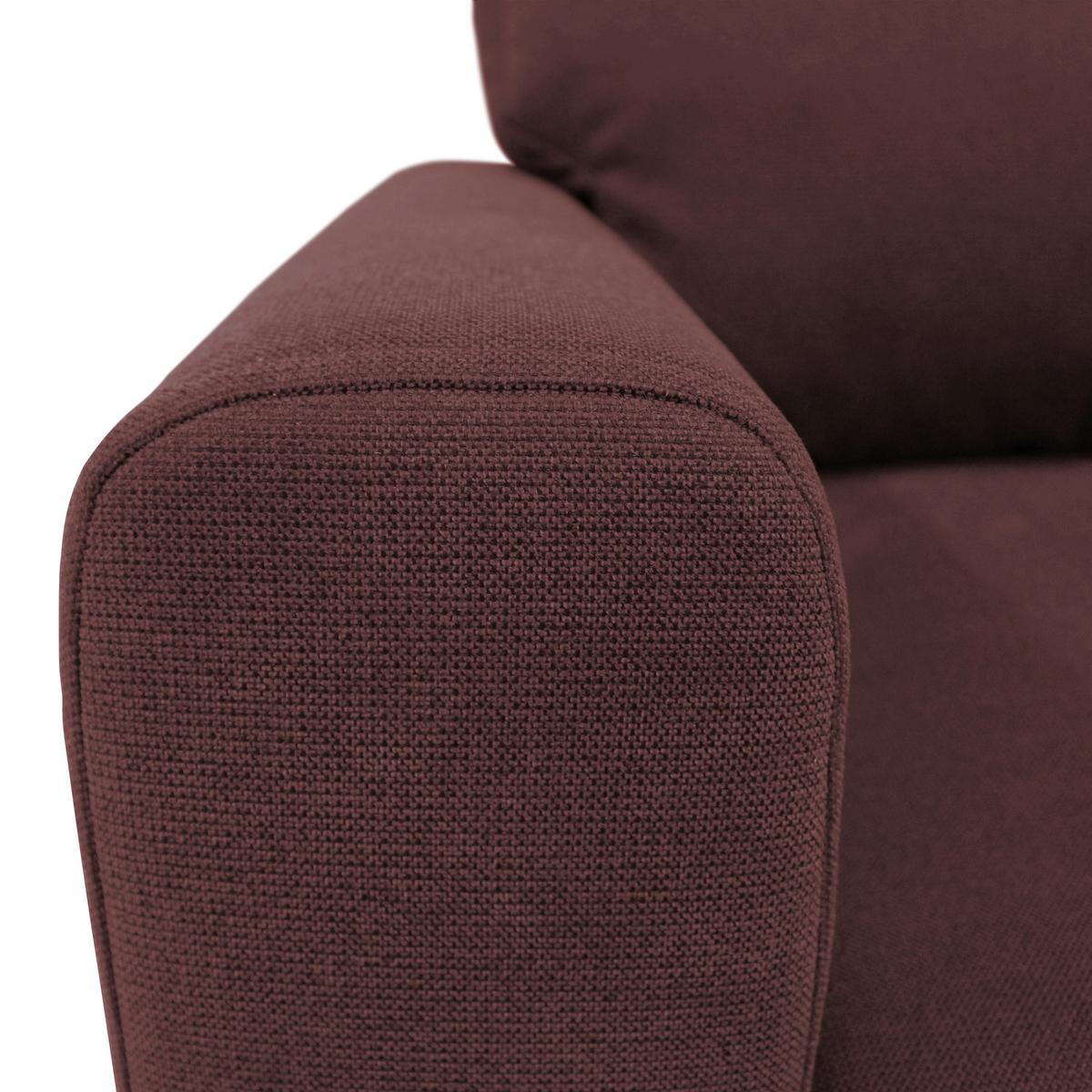 Ecksofa Prince Rot S: 240x163 cm - Rot/Schwarz, Design, Textil (240/163cm) - MID.YOU