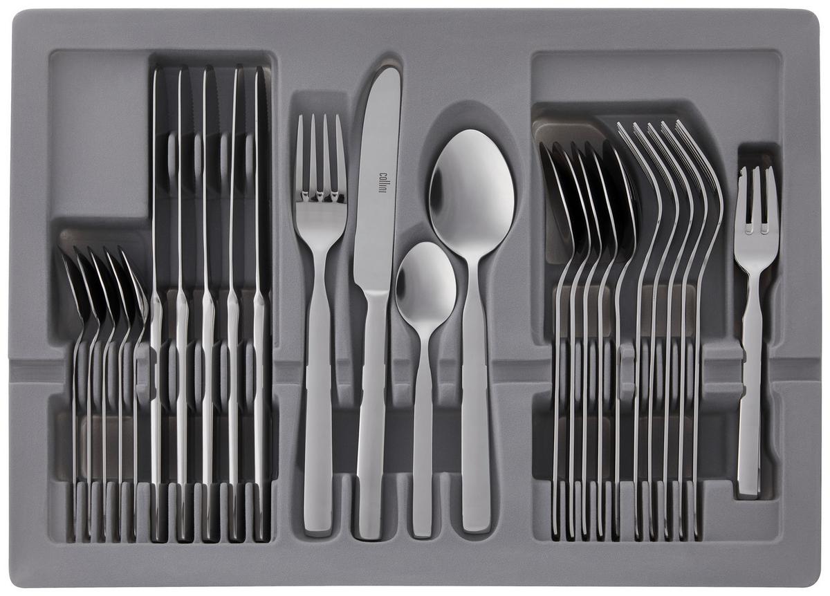 Besteckset 30-Teilig Harmony Cr für 6 Personen - Silberfarben, MODERN, Metall - Collini