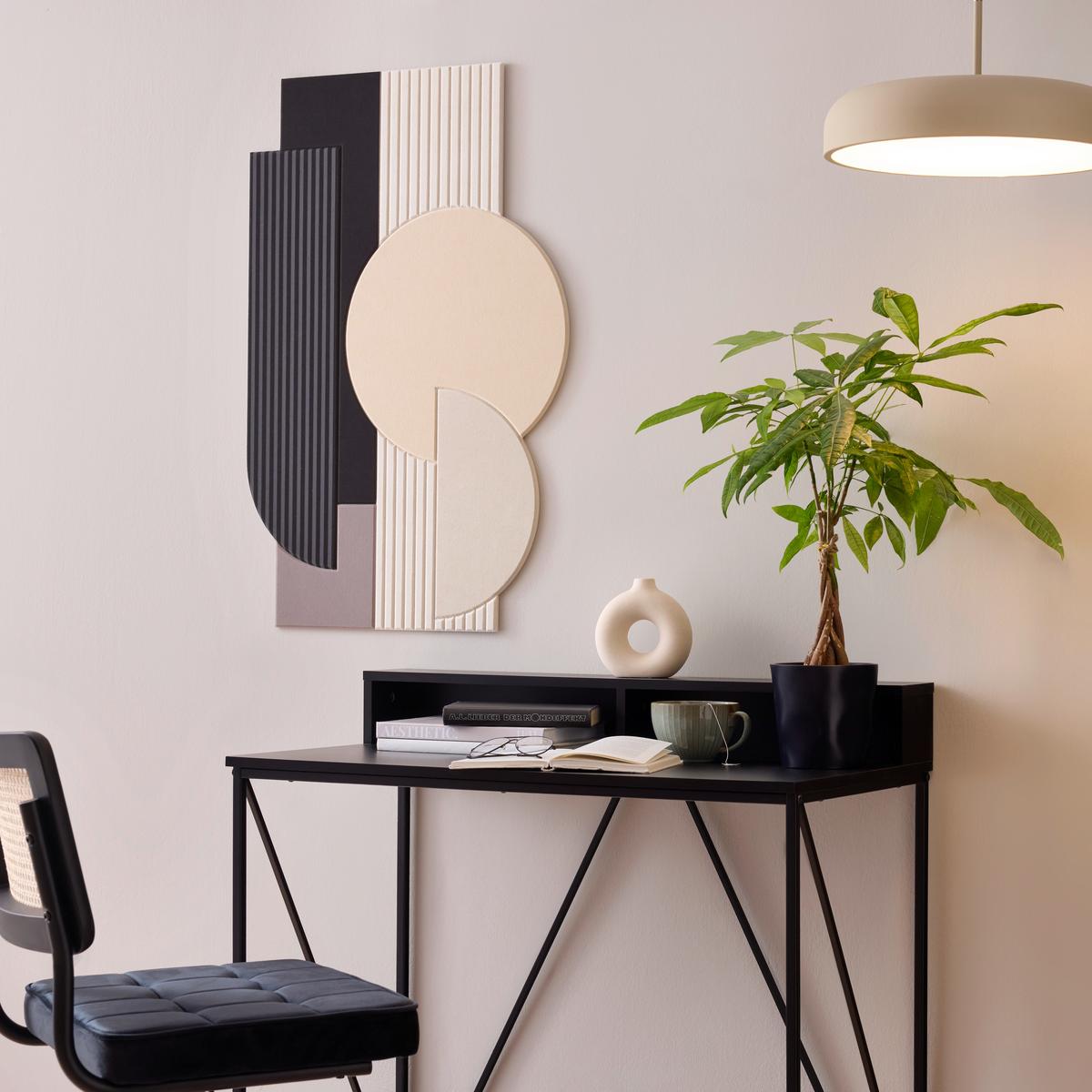 Akustický panel MILLA - černá/hnědá, textil (60/90cm) - Mömax