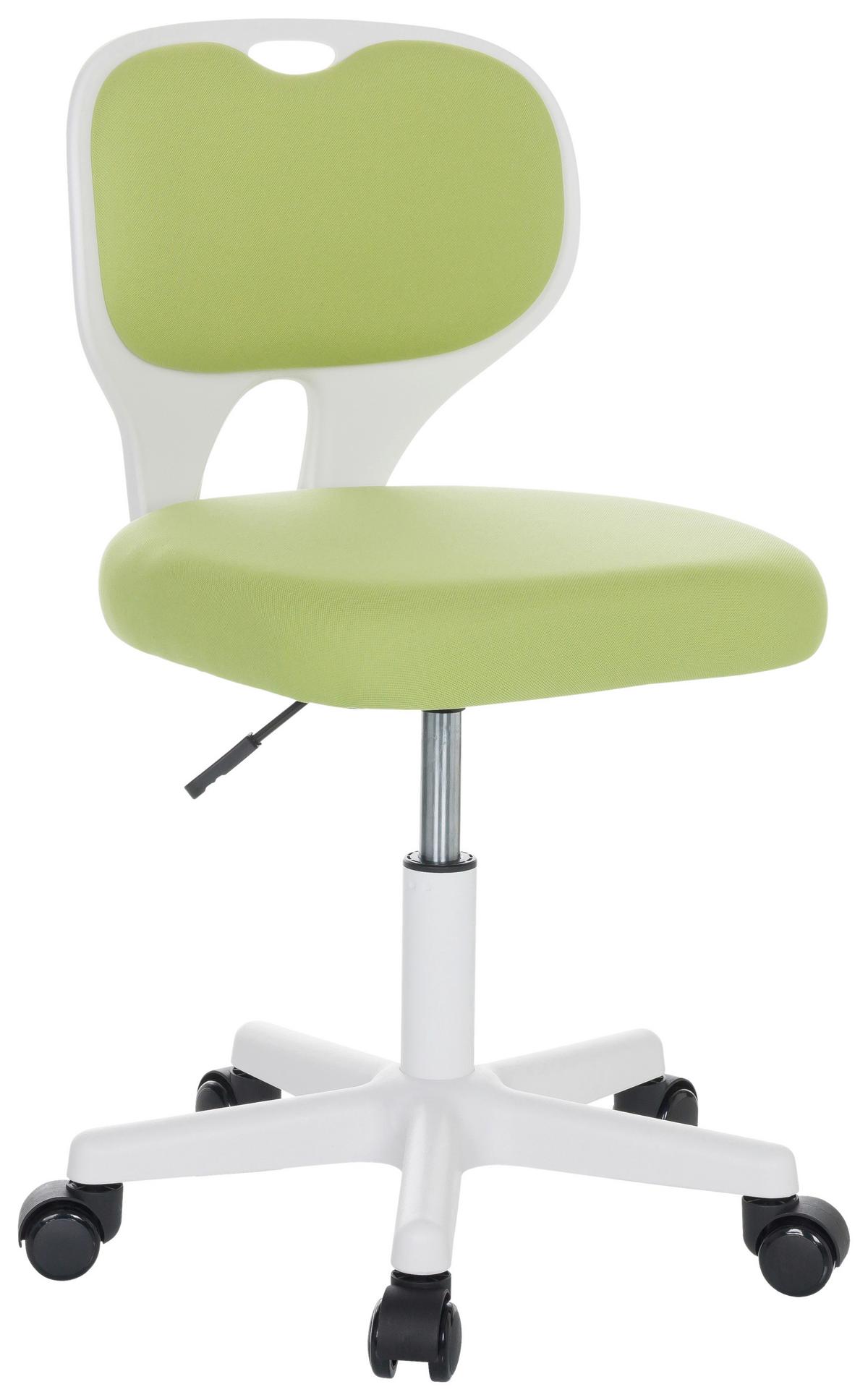 Jugenddrehstuhl Kiddy Top W Grün/weiß Bis 65 Kg - Weiß/Grün, Basics, Kunststoff/Textil (52/73/52cm) - MID.YOU