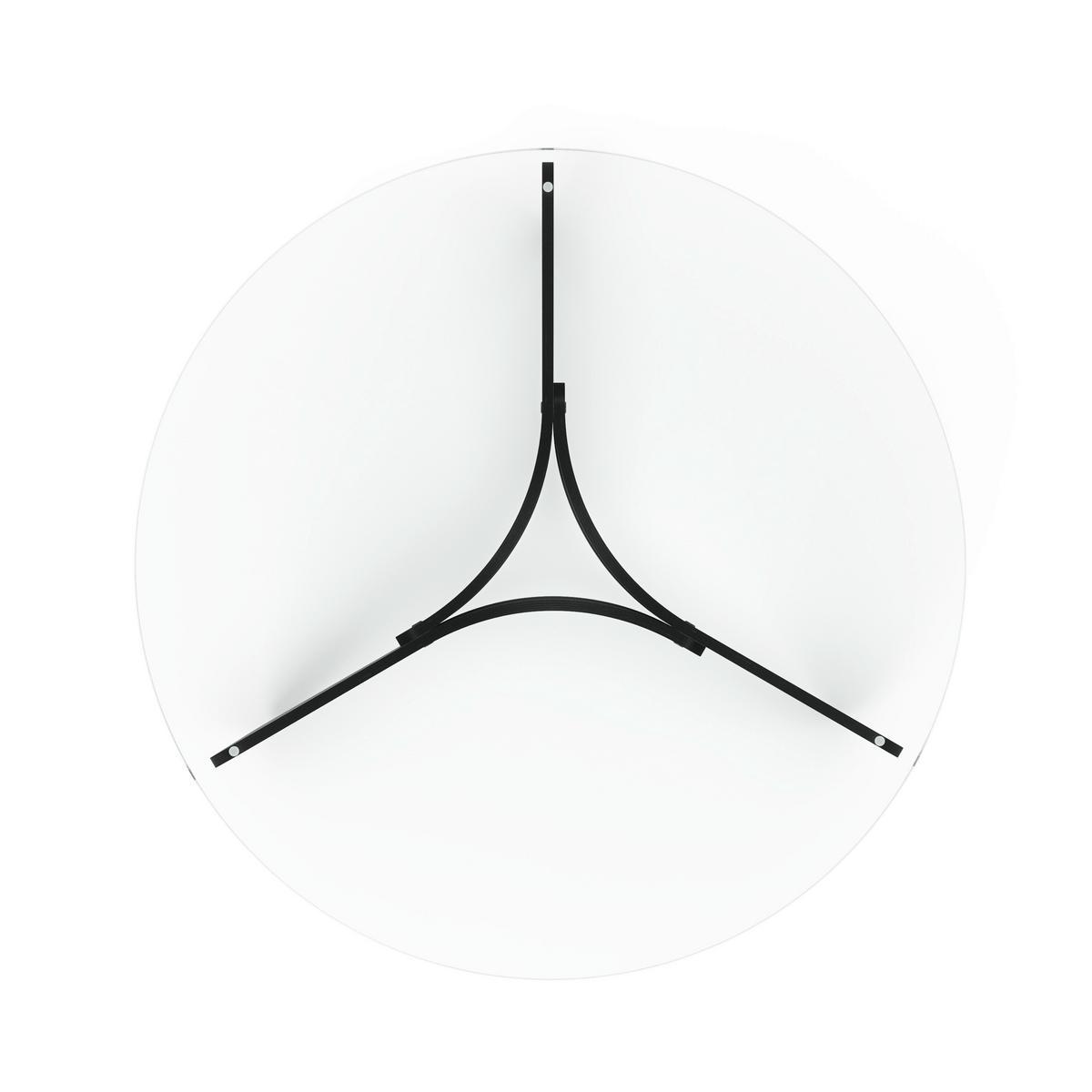 KONFERENČNÝ STOLÍK MADERA - priehľadné/čierna, Konventionell, drevo/sklo (86,9/86,9/39,3cm) - Umbra