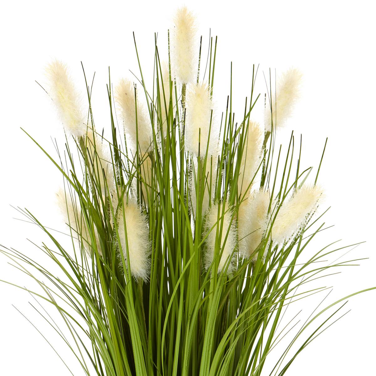 Kunstpflanze Grasbündel Creme L: 40 cm, Mariette - Creme/Grün, ROMANTIK / LANDHAUS, Papier/Kunststoff (40cm) - Luca Bessoni