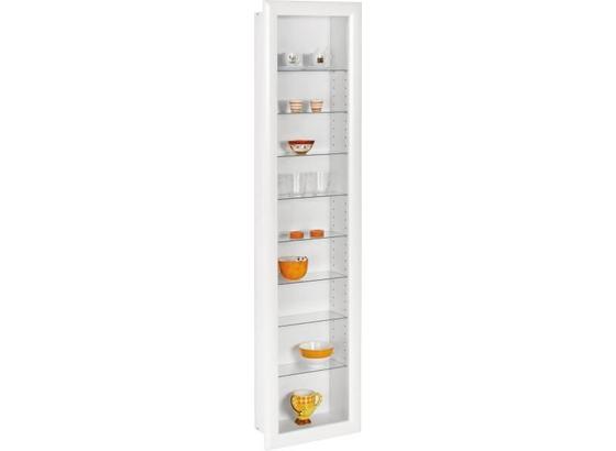 Falivitrin Bora 9 - fehér, modern, üveg/fa (42/168,5/17cm) Falivitrin Bora 9 - fehér, modern, üveg/fa (42/168,5/17cm)