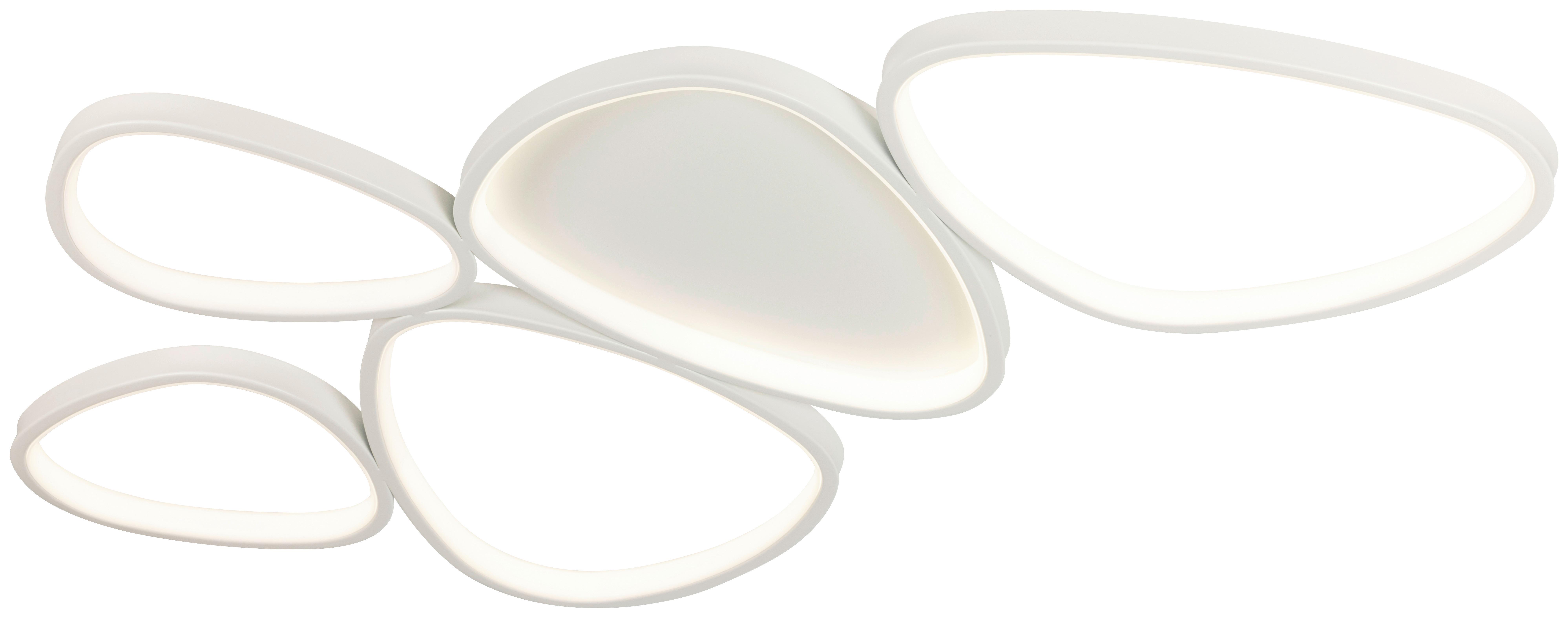 STROPNÉ LED SVIETIDLO WHITI - biela, Modern, kov/plast (109/55/5.2cm) - Mömax