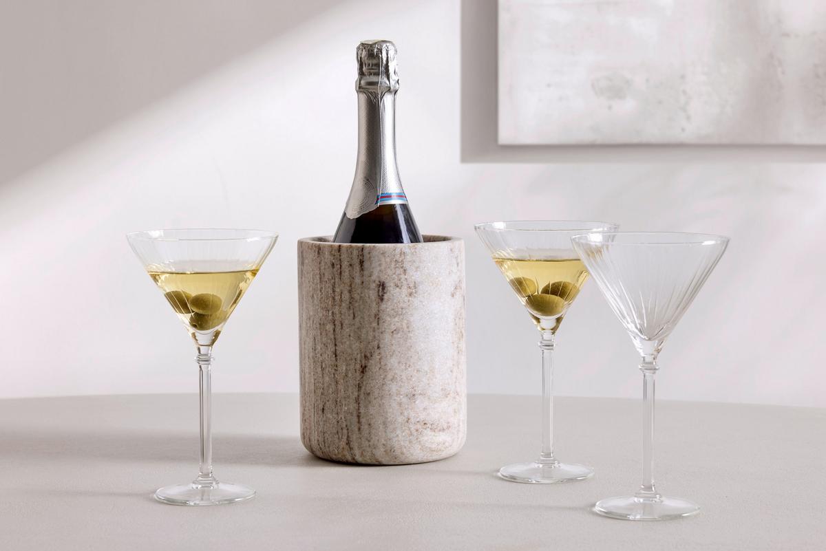 Chladič na víno SHINY SILVER - přírodní barvy, Moderní, kámen (13/17cm) - Mömax