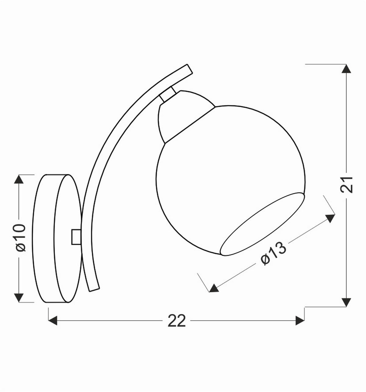 Wandleuchte 21-38593 Amos - Goldfarben/Weiß, KONVENTIONELL, Metall (22/13/21cm)