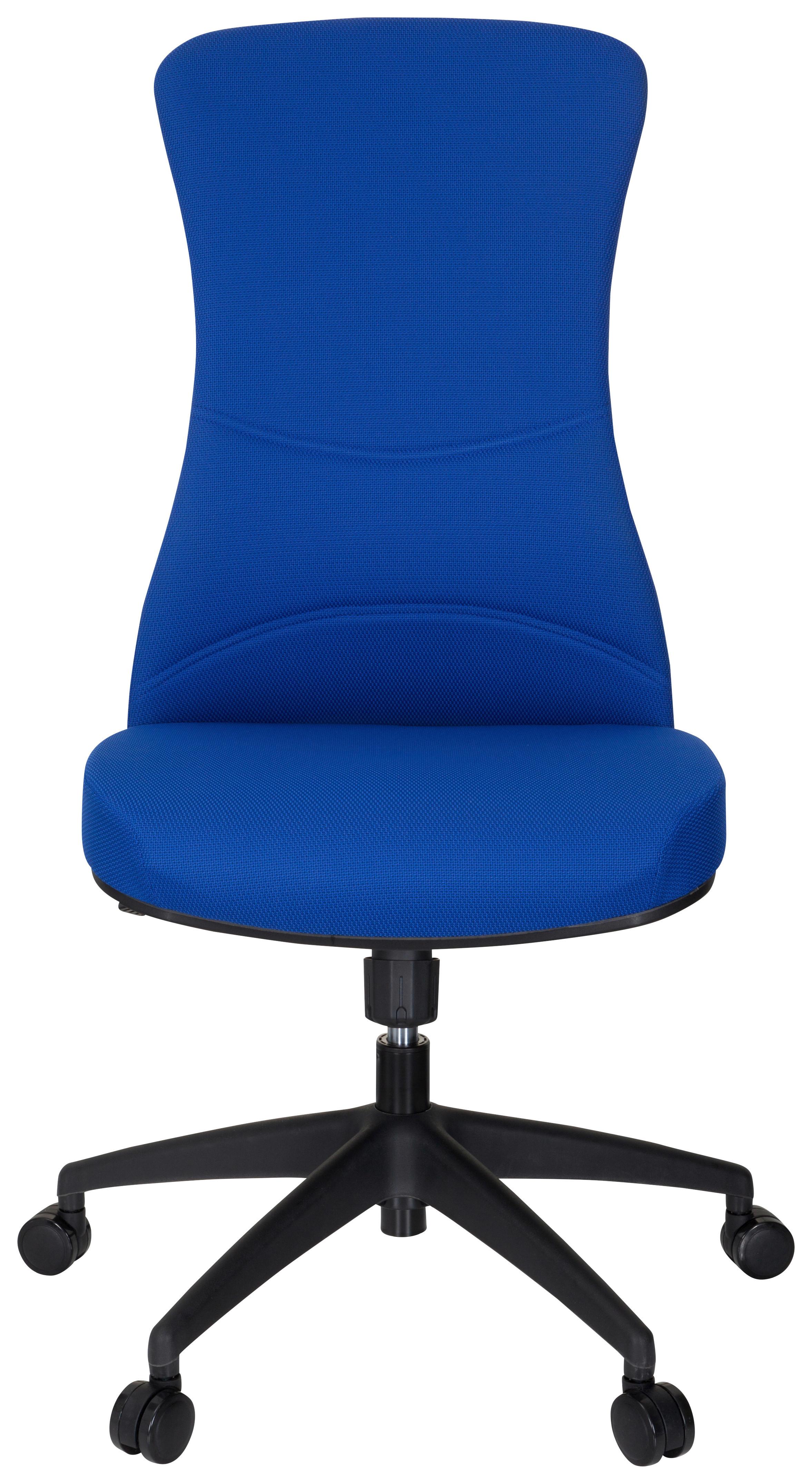 Drehstuhl Office Xt Höhenverstellba Blau Bis 120kg - Blau/Schwarz, MODERN, Kunststoff/Textil (54/116/65cm) - MID.YOU