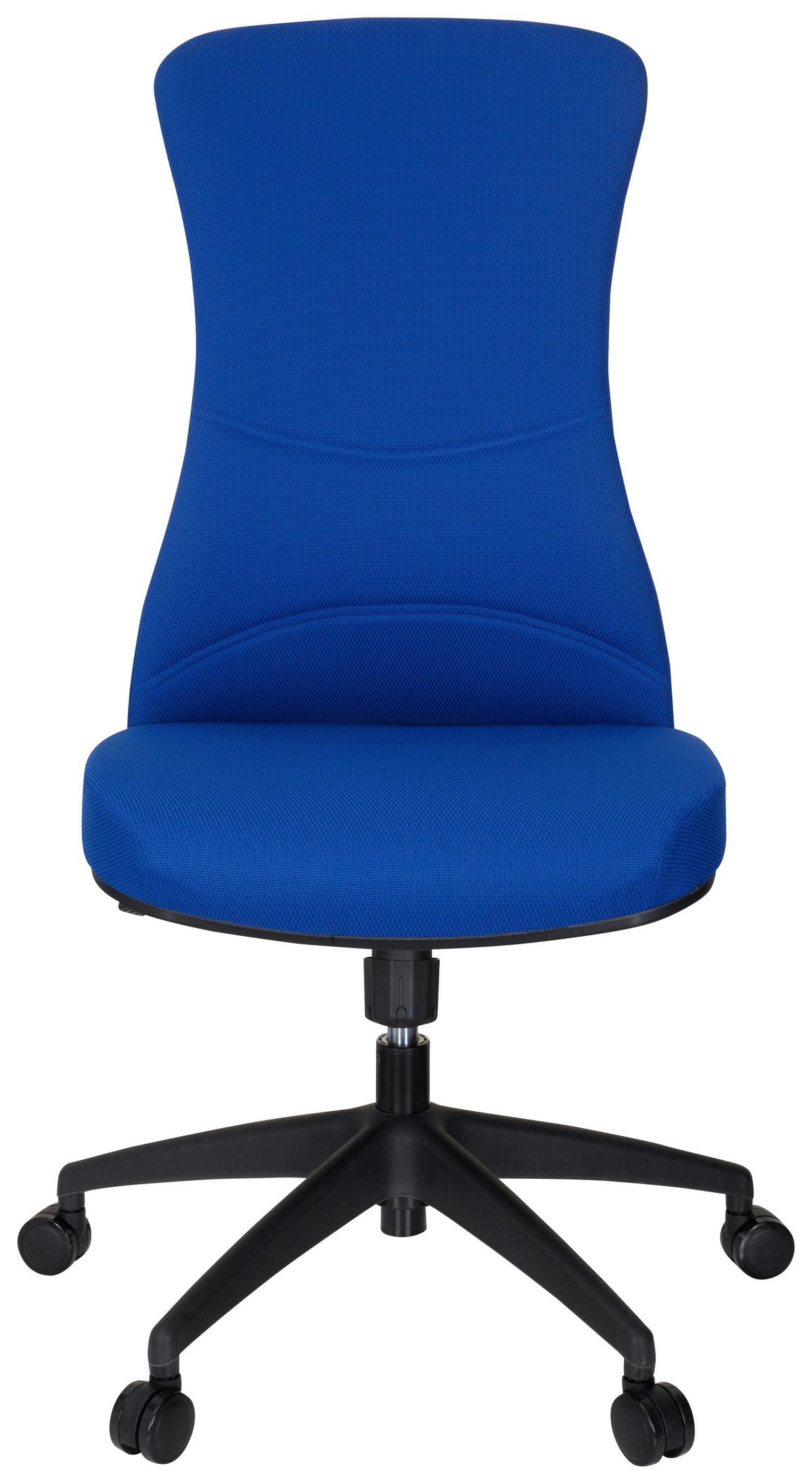 Drehstuhl Office Xt Höhenverstellba Blau Bis 120kg - Blau/Schwarz, MODERN, Kunststoff/Textil (54/116/65cm) - MID.YOU