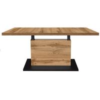 Couchtisch Lift Eiche Wotan/schwarz B: 120 Cm - Eiche Wotan/Schwarz, Design, Holzwerkstoff/Metall (120-160/56-75/70cm) - MID.YOU