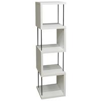 STOJACÍ REGÁL STICKS - bílá/černá, Moderní, kompozitní dřevo/plast (33/126/33cm) - Mömax