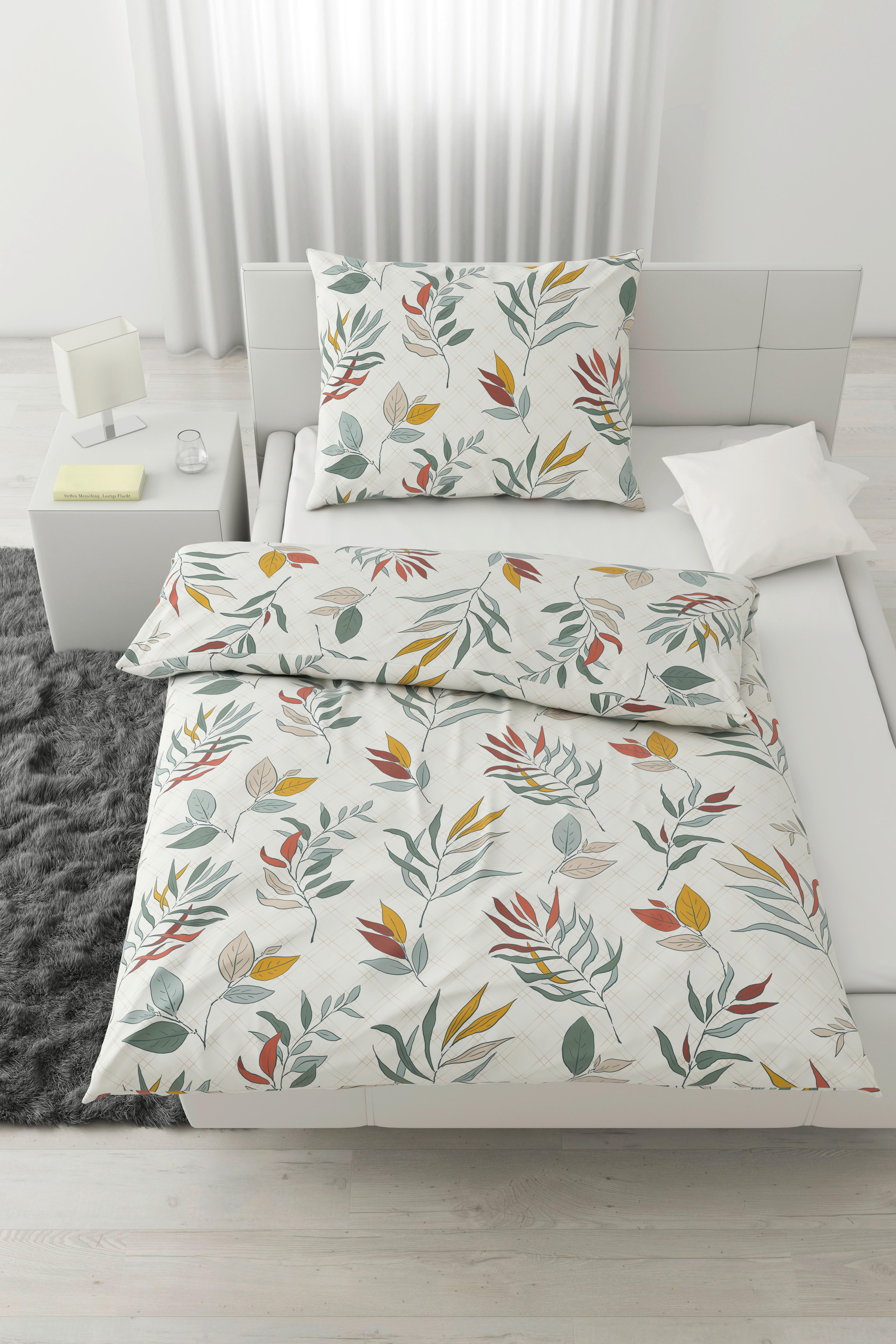 Povlečení Ida, 140/200cm - oranžová/bílá, Moderní, textil (140/200cm) - Modern Living