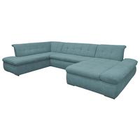 Wohnlandschaft Moric Petrol Mikrofaser - Chromfarben/Petrol, KONVENTIONELL, Textil (216/353/172cm) - MID.YOU