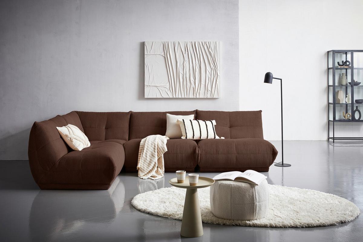 Modul Sofa Giselle 4er Sofa B: 180 Cm Cord Braun - Braun, Trend, Textil (180/80/112cm) - Livetastic