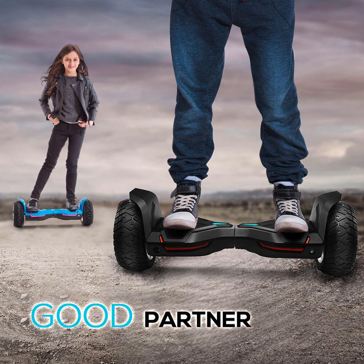 Self-balancing Scooter Warrior Offroad L: 63 Cm, Led-Lichter - Schwarz, Basics, Kunststoff/Metall (63/23,5/23,5cm)