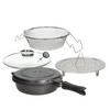 Wendepfanne Sphera Xl Dunkelgrau B: 33 Cm - Dunkelgrau/Transparent, Basics, Glas/Metall (33/12/50cm) - Tognana