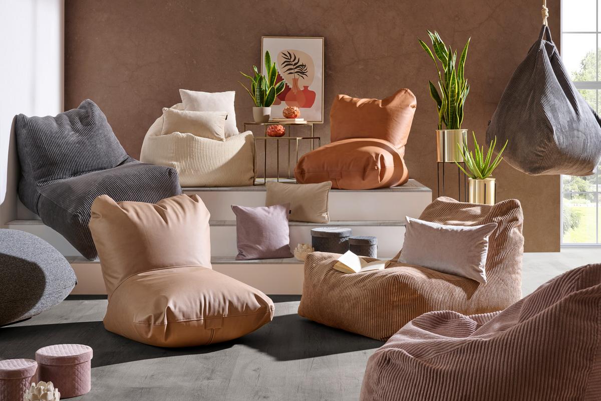 Sitzsack Hellbraun B: 83cm - Hellbraun, Trend, Textil (83/70/120cm) - Livetastic