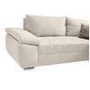Wohnlandschaft Terana Mit Schlaffunktion, Creme - Chromfarben/Beige, KONVENTIONELL, Textil (219/305/157cm) - Livetastic
