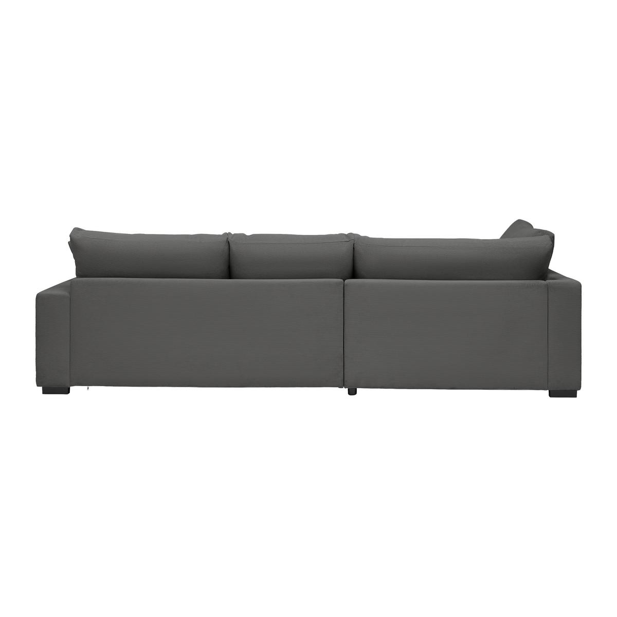 Rohová sedačka PEDRO, levá, antracitová - černá/antracitová, Moderní, textil/plast (190/300cm) - Mömax