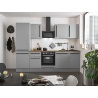 Küchenblock Denver Grau/Eiche Dekor B: 280 cm - Eichefarben/Grau, Design, Holzwerkstoff (280cm) - MID.YOU