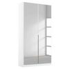 Drehtürenschrank 91cm Alabama, Weiß - Silberfarben/Weiß, MODERN, Holzwerkstoff (91/229/54cm) - Rauch Möbel
