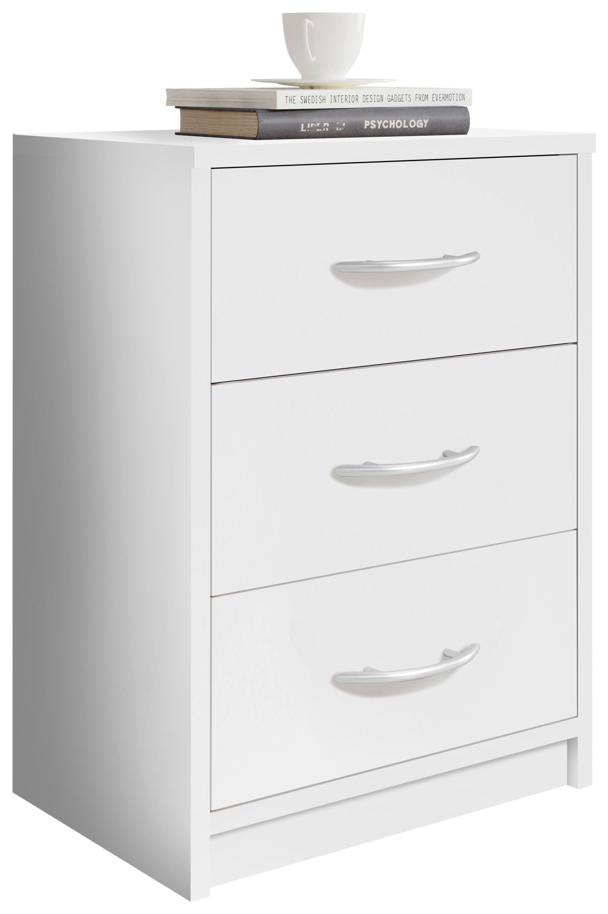 NachtkästchenWeiß H: 54 cm Pepe - Weiß, Basics (38,5/54cm) - P & B