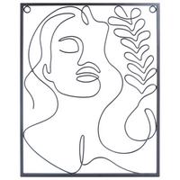 Dekorace na zeď Lady, 36/45cm - černá, Moderní, kov (36/45cm) - Mömax