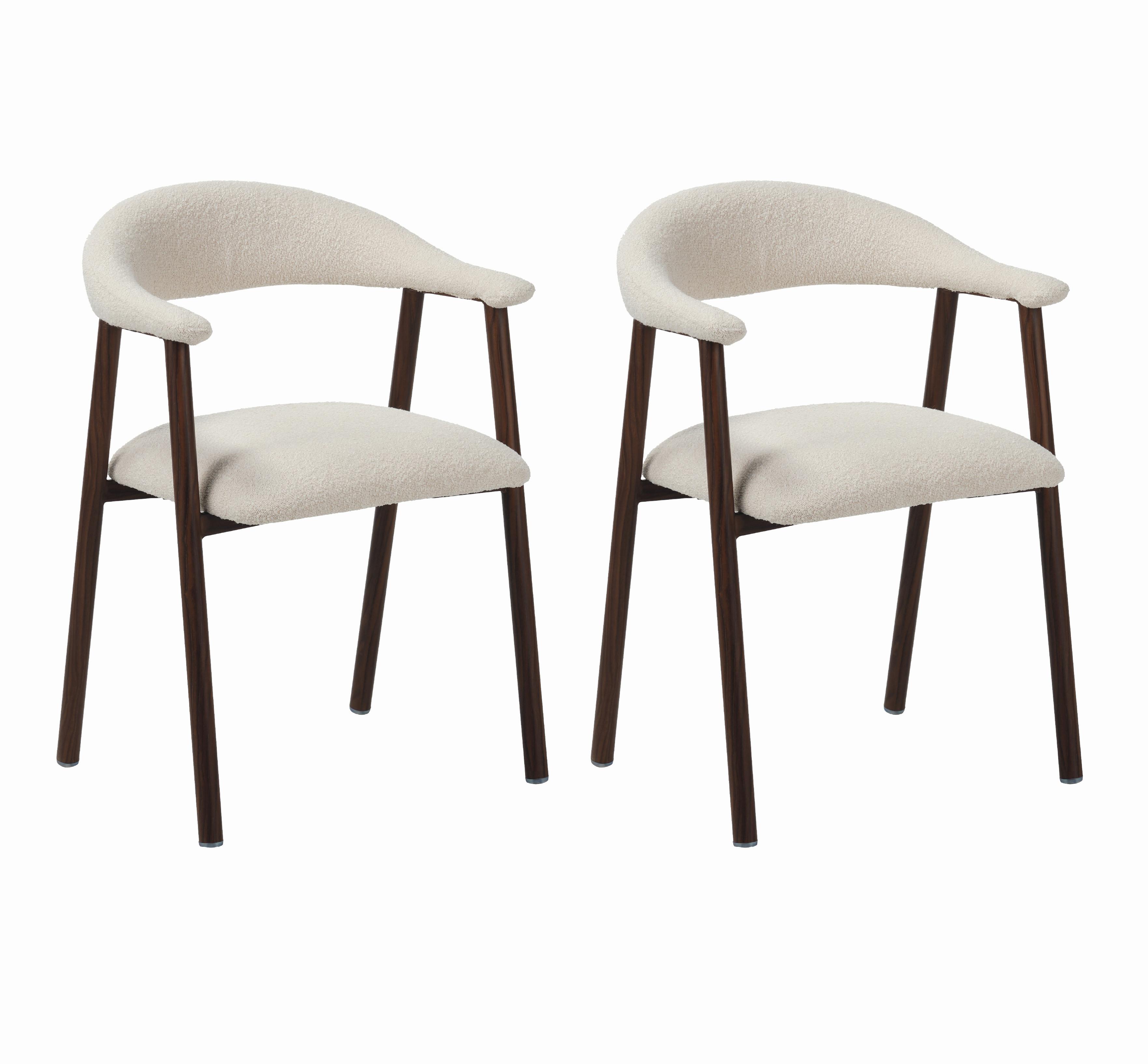 ARMLEHNSTUHL-SET Suki Elfenbein B: 55cm - Elfenbein, MODERN, Textil/Metall (55/82/55cm) - Livetastic