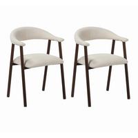 ARMLEHNSTUHL-SET Suki Elfenbein B: 55cm - Elfenbein, MODERN, Textil/Metall (55/82/55cm) - Livetastic