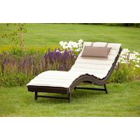 Sonnenliege Piacenza Metall/kunststoff Mit Auflage - Taupe/Beige, MODERN, Kunststoff/Metall (188/75/66cm) - Gardenson
