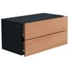 Nachtkästchen Usal L B: 60 Cm Schwarz/eiche Dekor - Honigeiche/Schwarz, MODERN, Holzwerkstoff (60/30/32cm) - MID.YOU