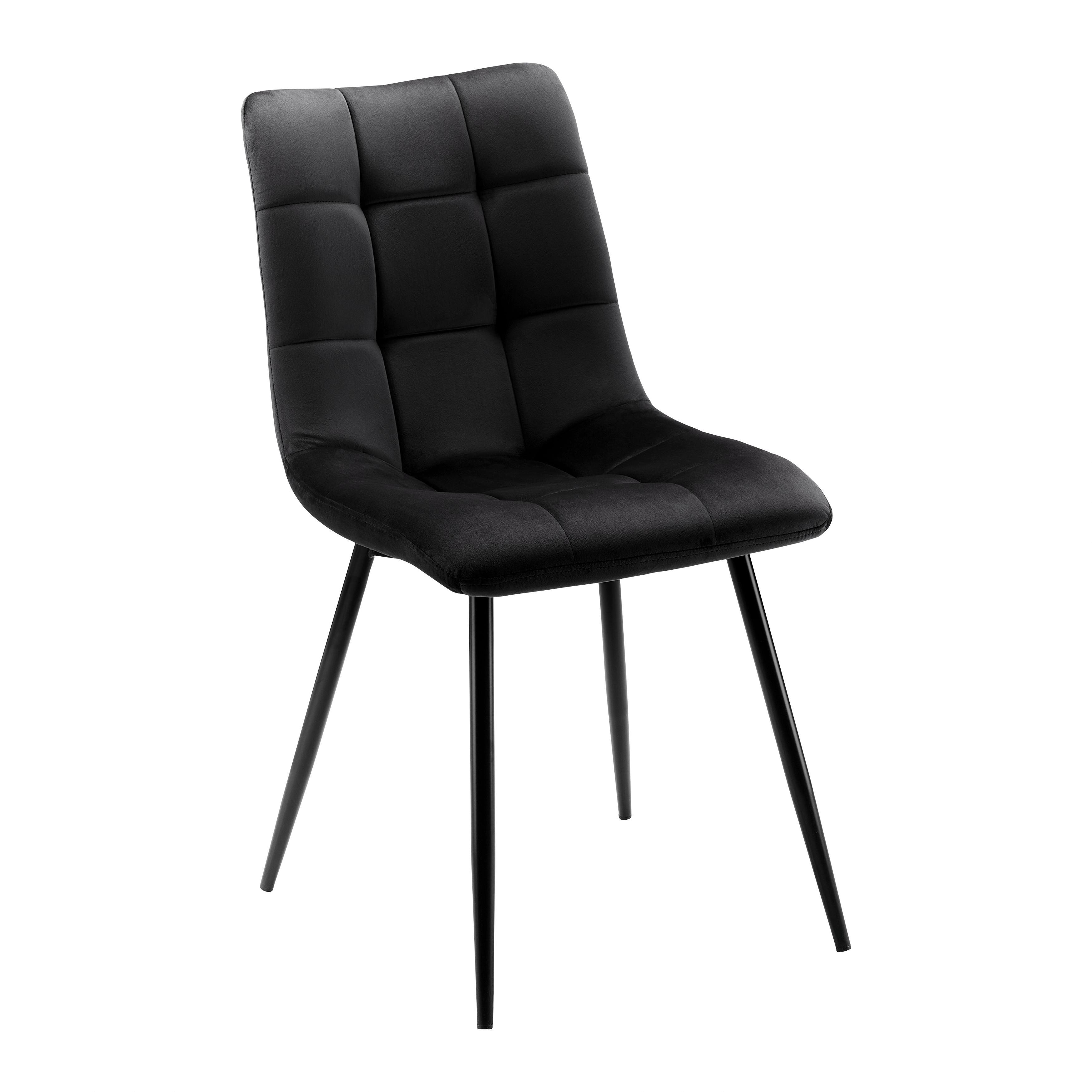 Elegantní židle SURI černá - černá, Moderní, kov/dřevo (46/87/59cm) - Bessagi Home