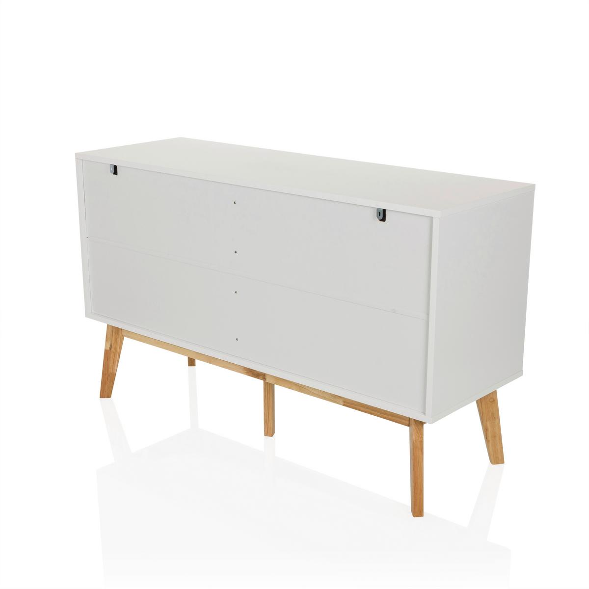 Sideboard Tarolo Weiß B: 120 Cm - Hellbraun/Weiß, MODERN, Holzwerkstoff (120/72/40cm) - MID.YOU
