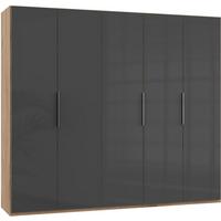 Drehtürenschrank 250cm Level, Grau/eiche Dekor - Eichefarben/Grau, MODERN, Glas/Holzwerkstoff (250/216/58cm) - MID.YOU