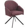Armlehnstuhl Holly Drehbar Webstoff Lila, B: 56,5 Cm - Lila, MODERN, Textil/Metall (56,5/61/84cm)