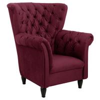 Ohrensessel Cupido - Rot/Schwarz, Design, Textil (96/112/86cm) - MID.YOU