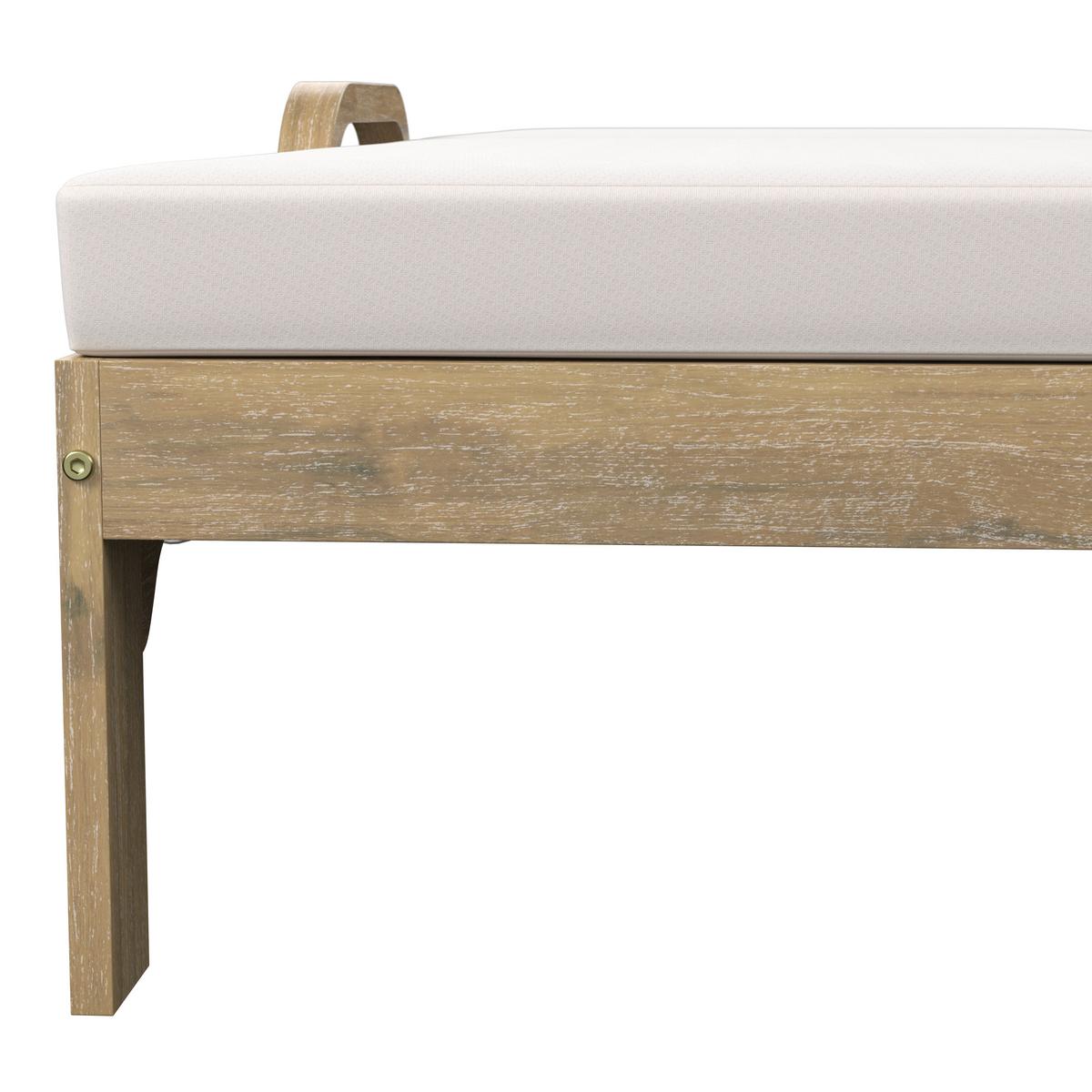 ZAHRADNÍ LEHÁTKO ELJA - šedá/barvy akácie, Moderní, dřevo/textil (195/50/150cm) - Bessagi Garden