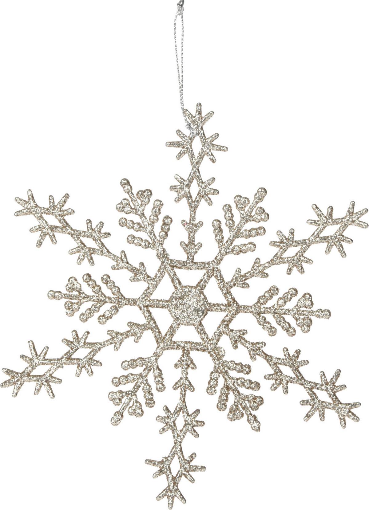 Függődísz Hópehely - műanyag (15cm)