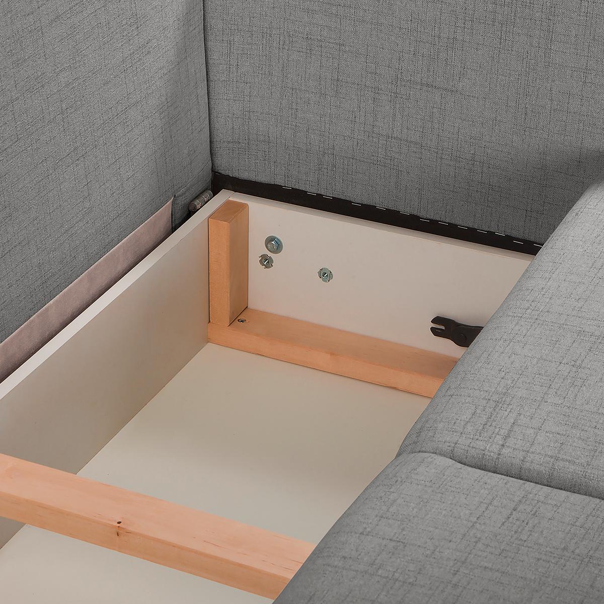 Ecksofa Bella Grau S: 257x174 cm - Wengefarben/Grau, Design, Textil (257/174cm) - Livetastic