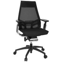 Drehstuhl Genidia Smart Black cm höhenverstellbar Schwarz - Chromfarben/Schwarz, MODERN, Kunststoff/Textil (70/112/55cm) - MID.YOU