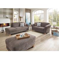 2-Sitzer-Sofa Gotland taupe Rücken echt, 163x84x89 cm - Taupe/Naturfarben, KONVENTIONELL, Textil (163/84/89cm) - Sit & More