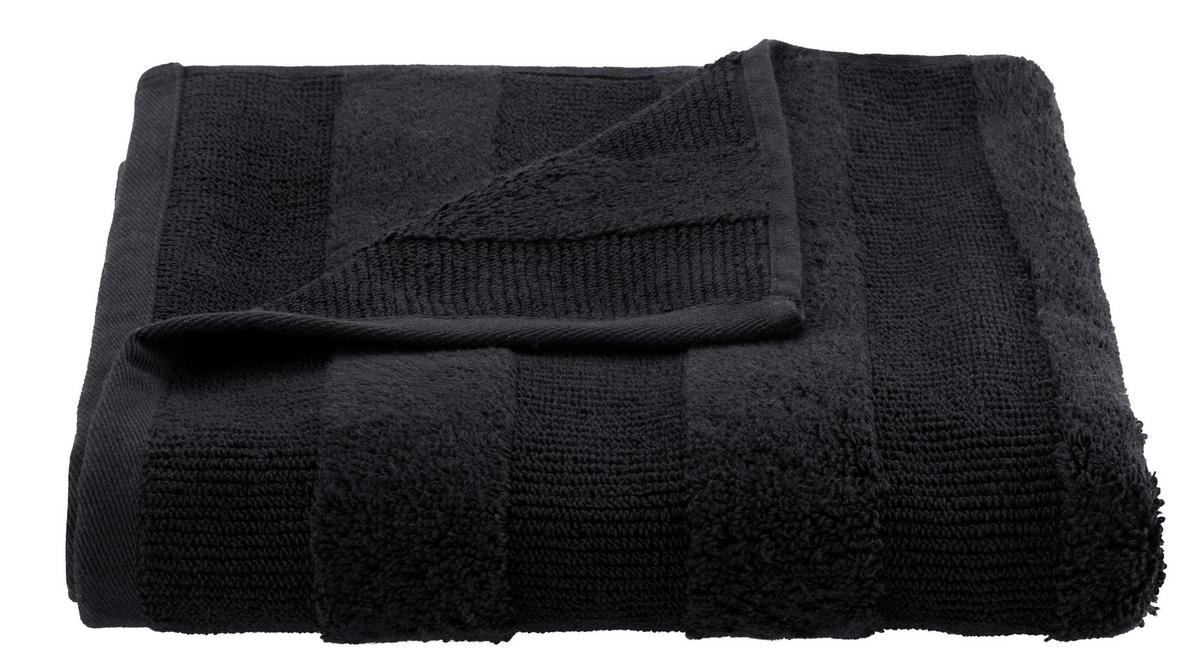 RUČNÍK Chris, 50/100cm, černá - černá, textil (50/100cm) - Premium Living