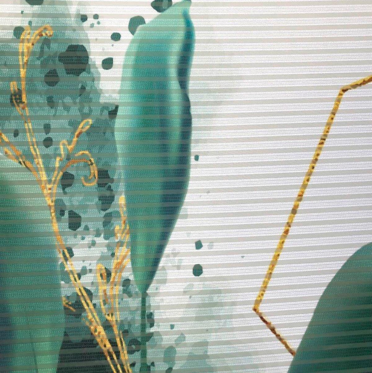 Flächenvorhang Signa - Grün, Natur, Textil (60/245cm)