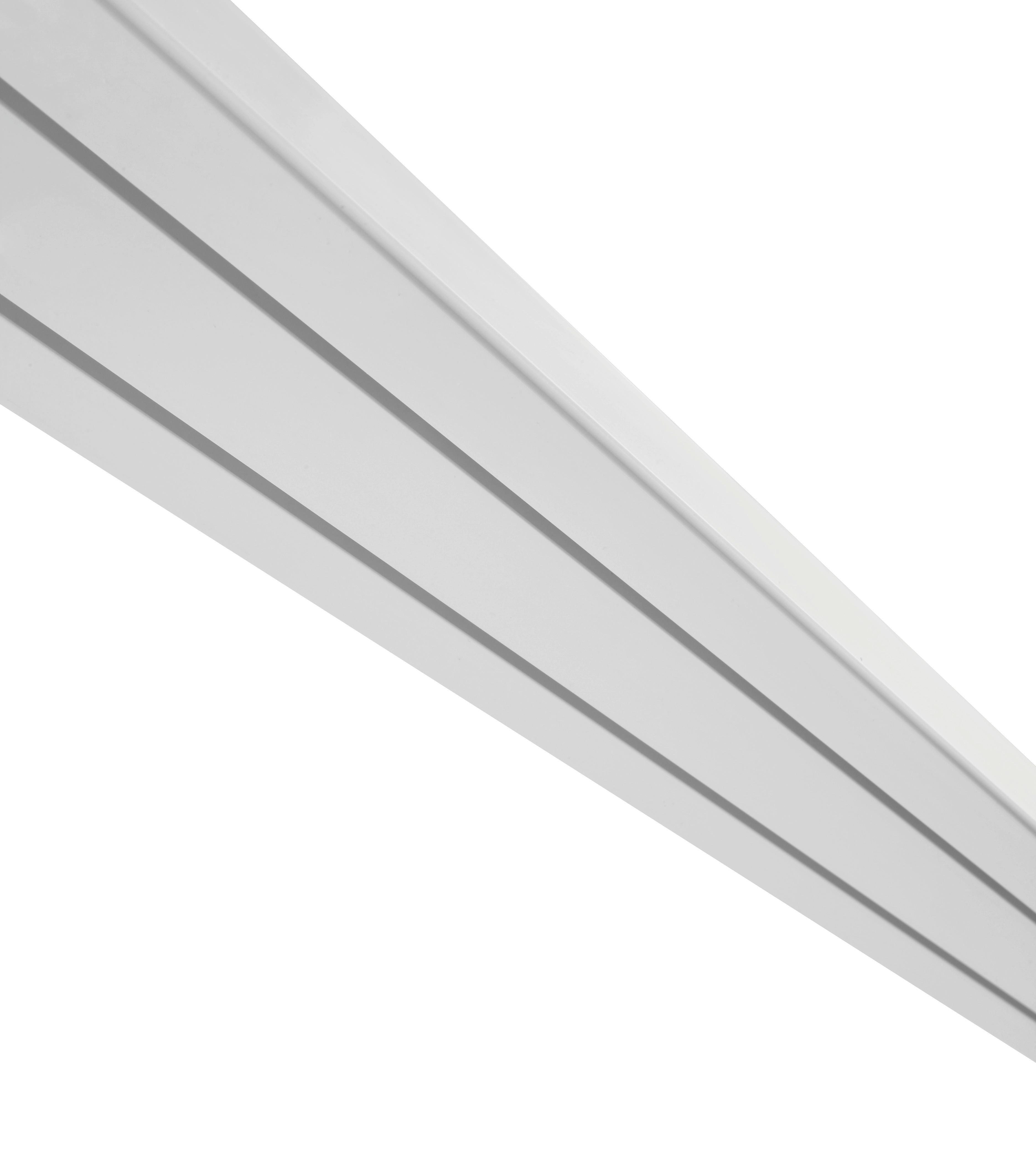 Kolejnička na závěsy Amelie, 250cm, bílá - bílá, plast (250cm) - Modern Living
