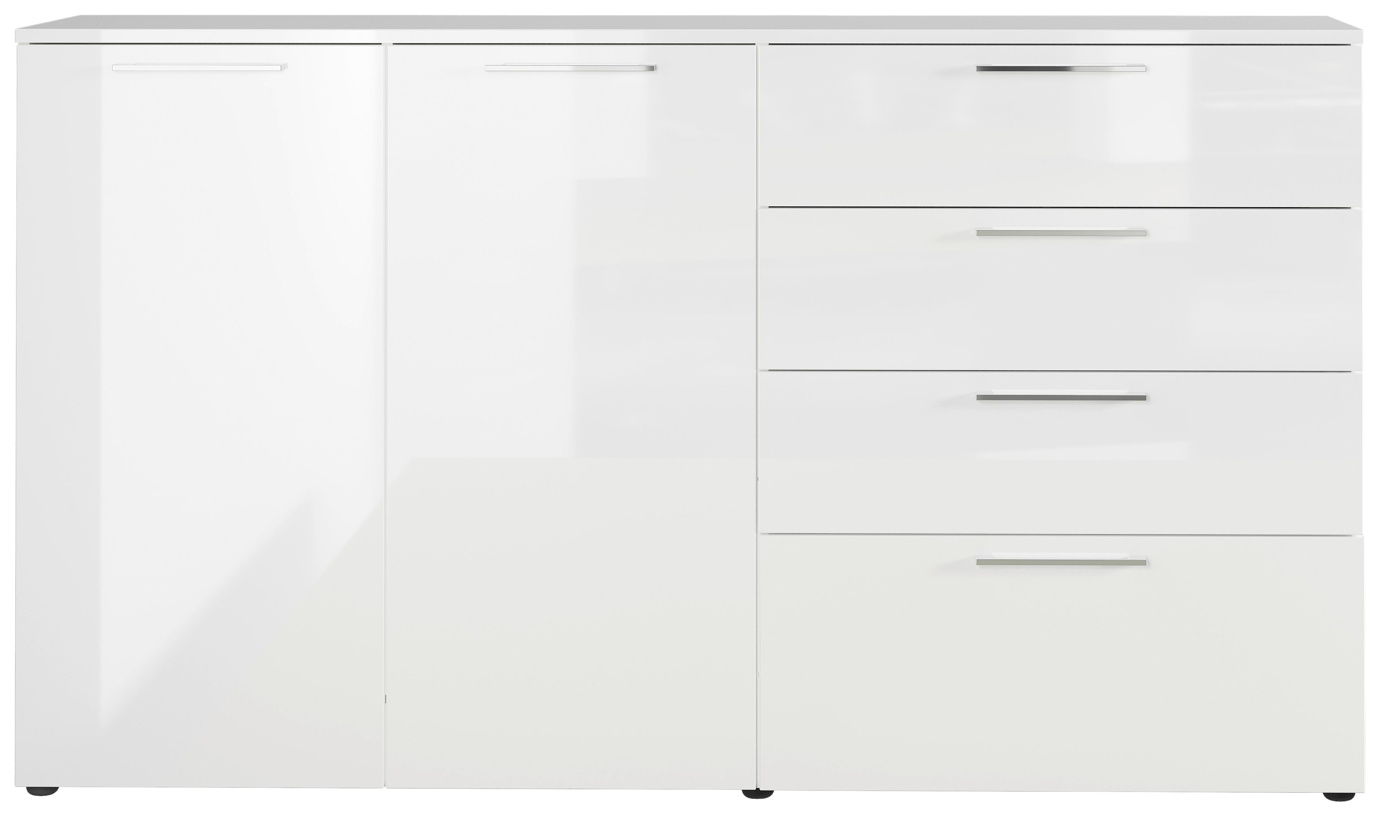 Sideboard 186cm Sunnyvale, Weiß - Schwarz/Weiß, MODERN, Holzwerkstoff (186/107/40cm) - Germania