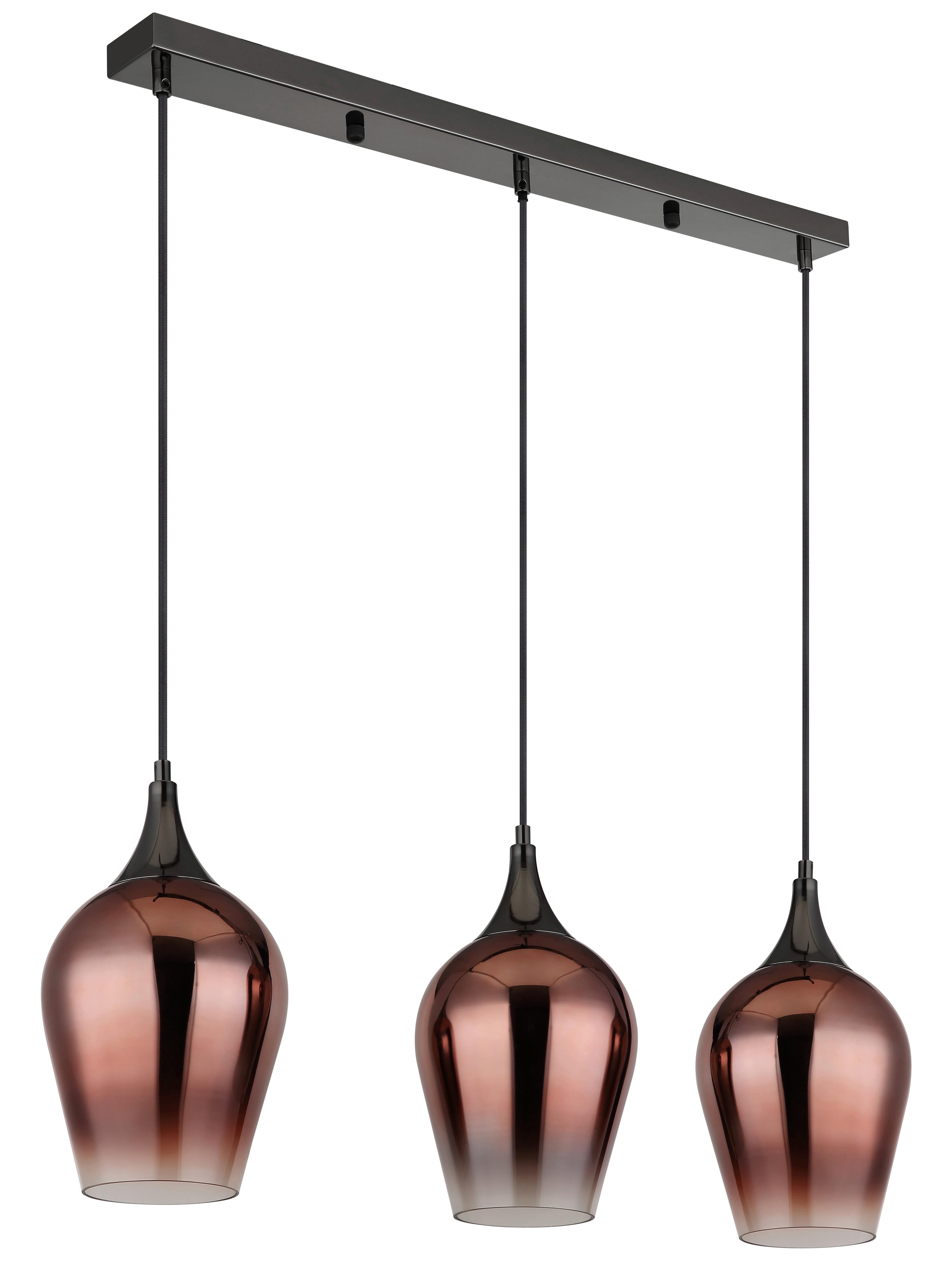 Hängeleuchte 155520-3hc - Klar/Chromfarben, KONVENTIONELL, Glas/Metall (83/18/120cm) - Globo