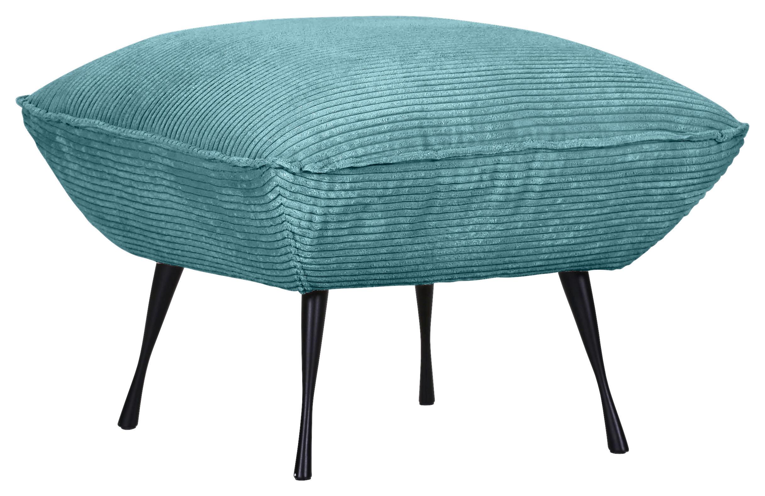 Hocker Lorris - Petrol/Schwarz, KONVENTIONELL, Textil (60/49/53cm) - MID.YOU