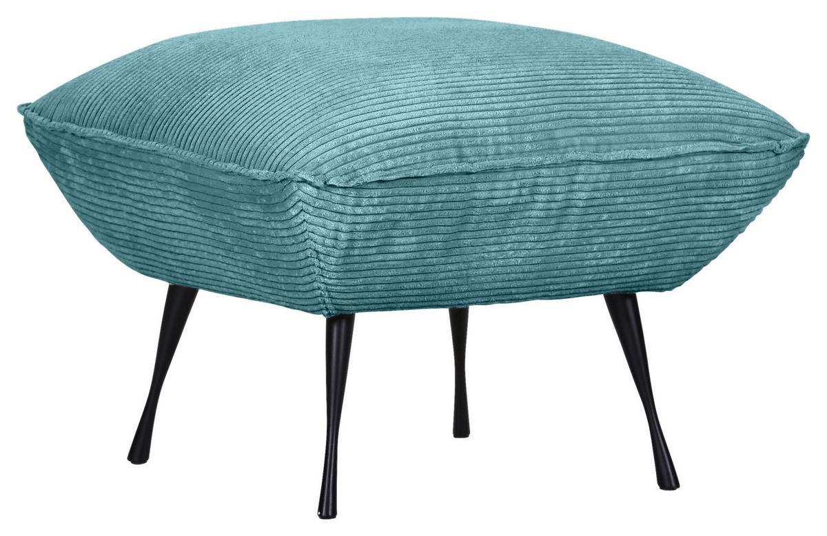 Hocker Lorris - Petrol/Schwarz, KONVENTIONELL, Textil (60/49/53cm) - MID.YOU