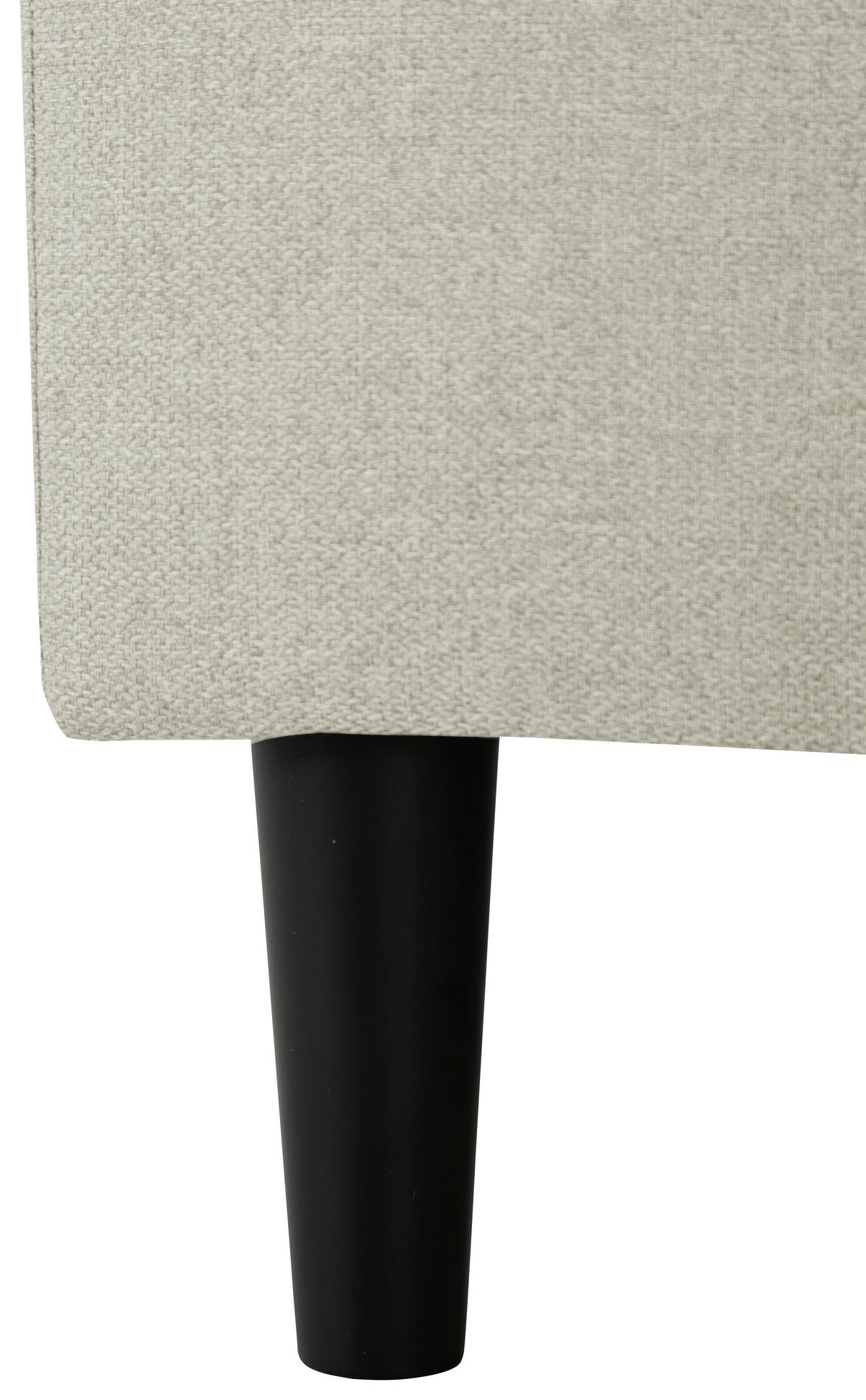 Ecksofa Tweety - Beige/Schwarz, Basics, Textil (192/138cm) - P & B