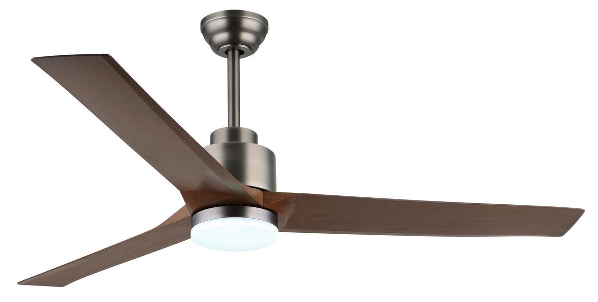 Deckenventilator Modesto Opal Grau D: 148 cm - Dunkelgrau/Opal, KONVENTIONELL, Kunststoff/Metall (148/48cm) - Globo